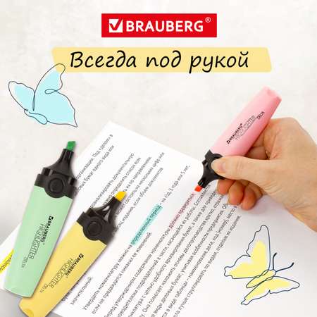 Набор текстовыделителей Brauberg 4шт ассорти Delta Pastel