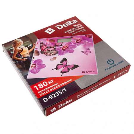 Весы напольные Delta D-9235/1 Бабочки в цветах электронные 180 кг