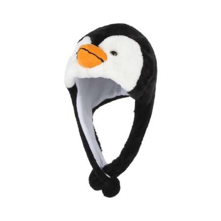 Шапка Uniglodis Светодиодная Пингвин с подвижными лапками цвет черный