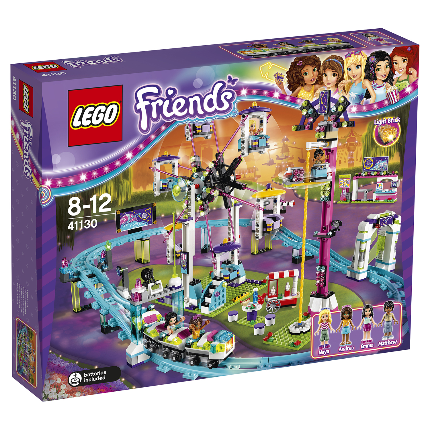 Конструктор LEGO Friends Парк развлечений: американские горки (41130)  купить по цене 8999 ₽ в интернет-магазине Детский мир