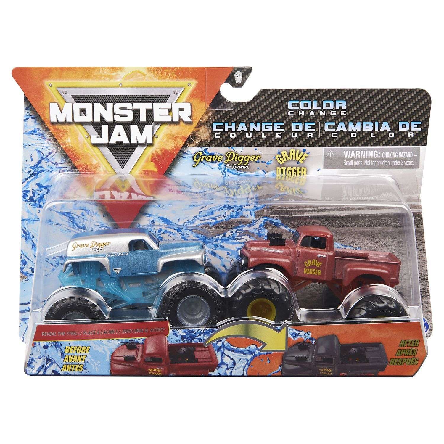 Машинка Monster Jam 1:64 2шт GrvDgrLgndVRedPrmrGrvDgr 6044943/20124304 6044943 - фото 2