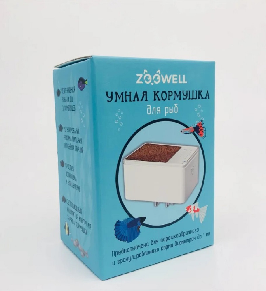 Кормушка ZDK для рыб в аквариум автоматическая белая ZooWell - фото 8