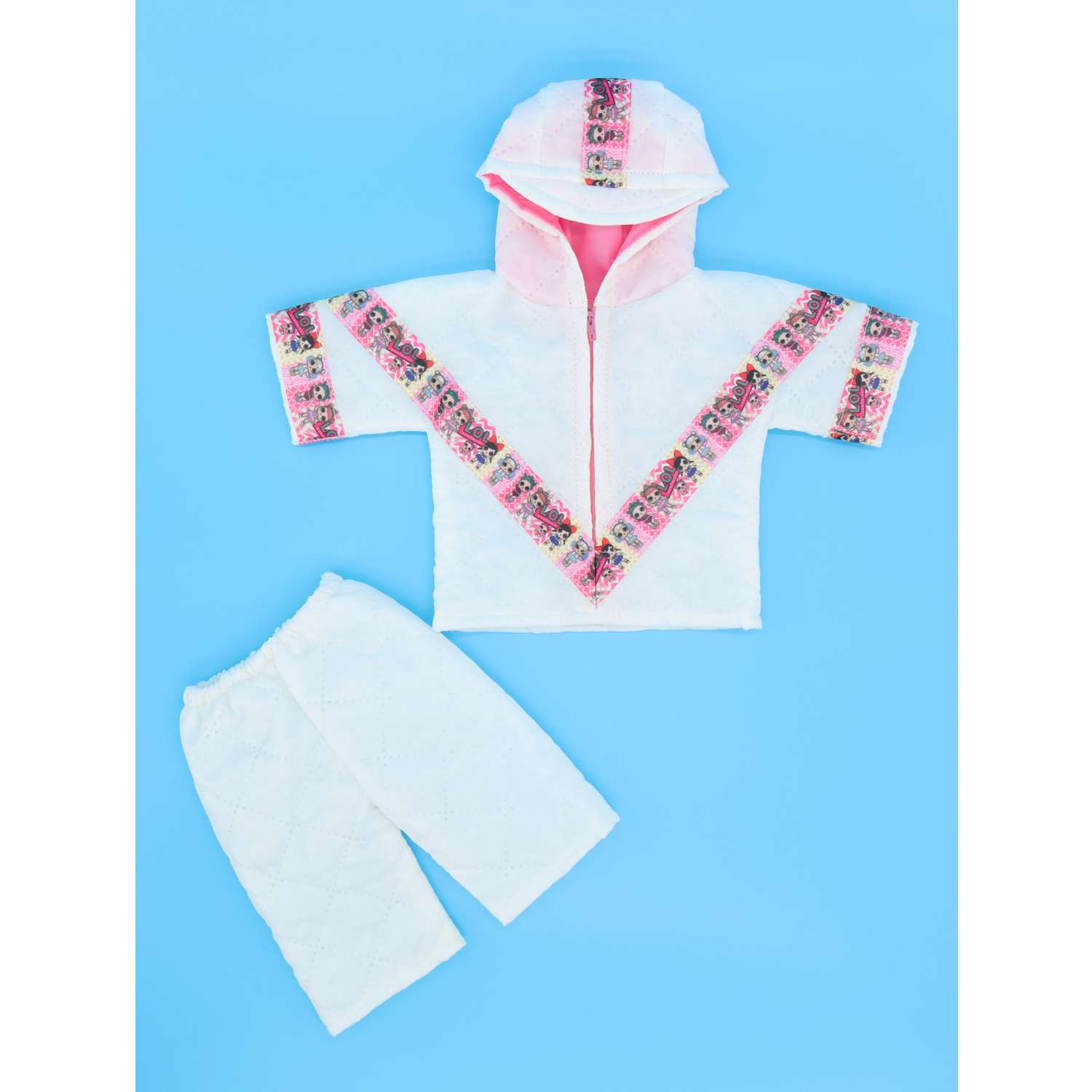 Комплект одежды Модница для пупса 43-48 см белый-розовый 6112белый&amp;розовый - фото 2