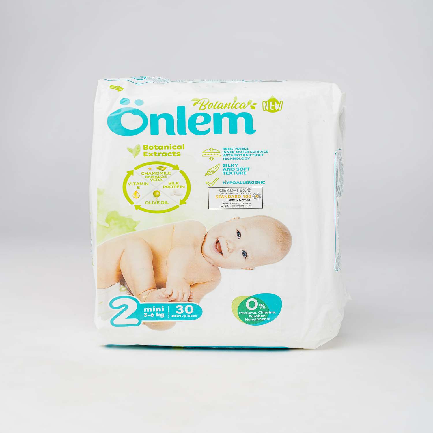 Подгузники Onlem Botanica для новорожденных 2 3-6 кг 30 шт - фото 6