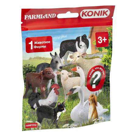 Фигурка KONIK Пакетик-сюрприз Животные фермы 1 фигурка