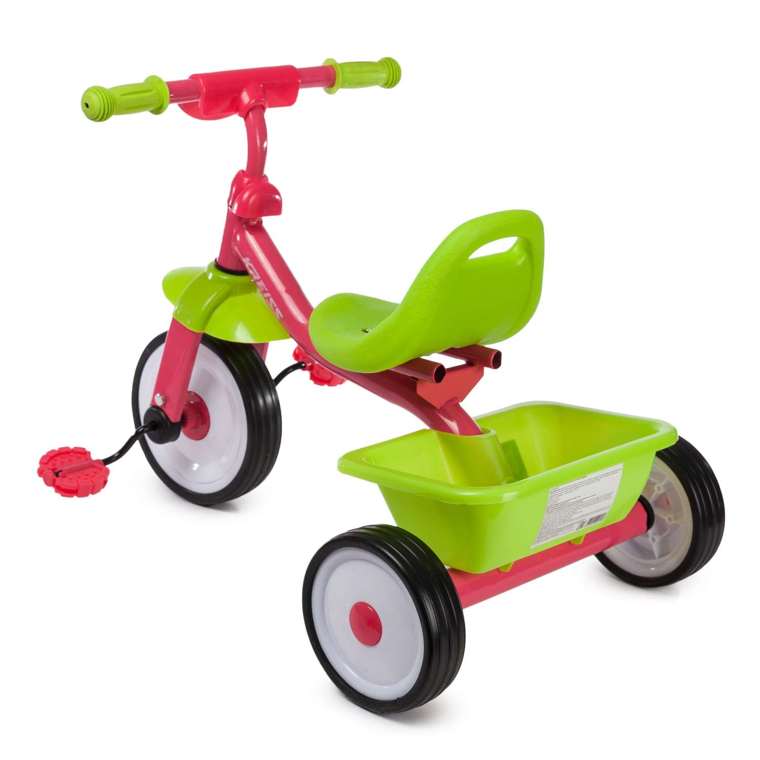 Велосипед трехколесный Kreiss розово-зеленый - фото 3