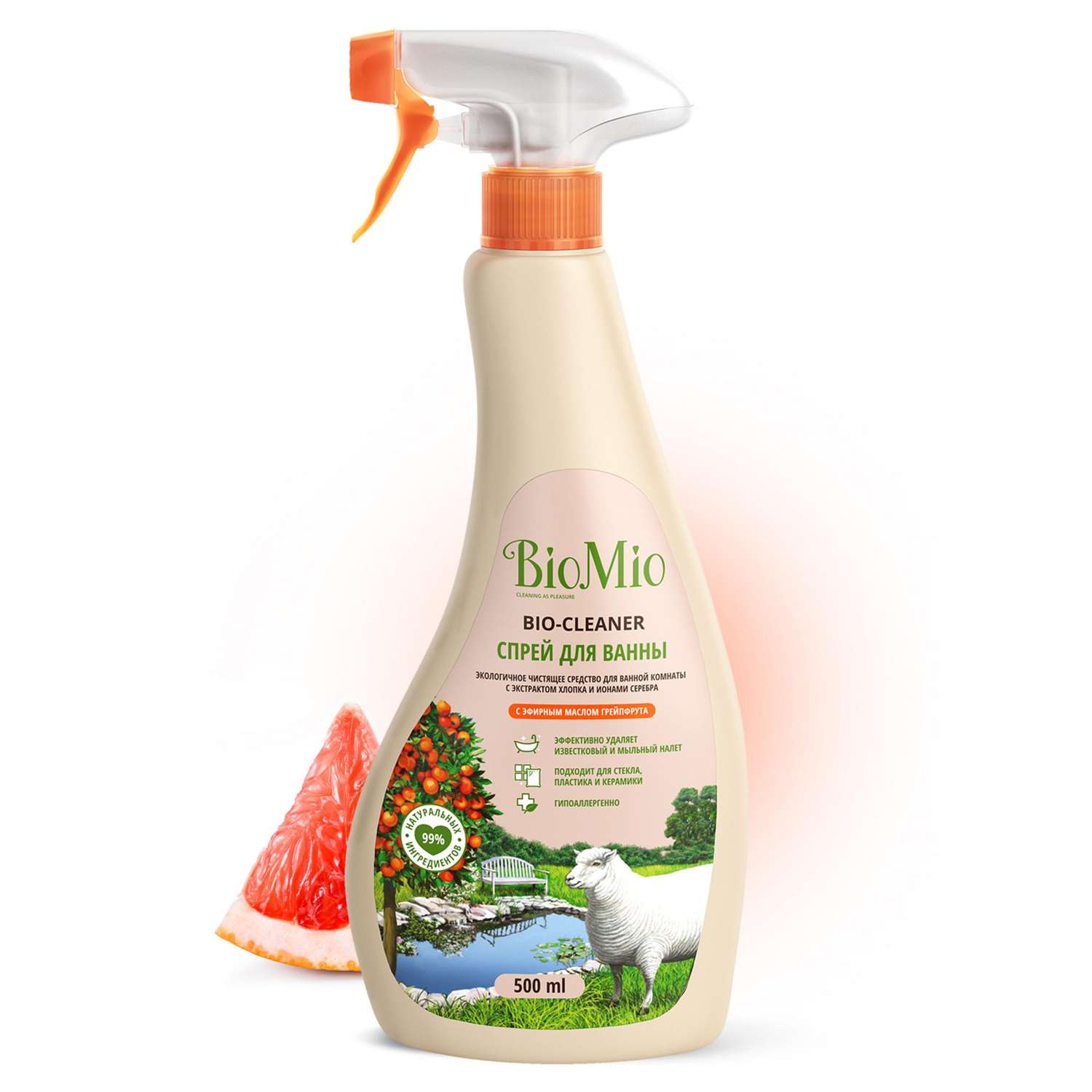 Средство для ванной комнаты BioMio Bio для Грейпфрут чистящее 500мл - фото 1