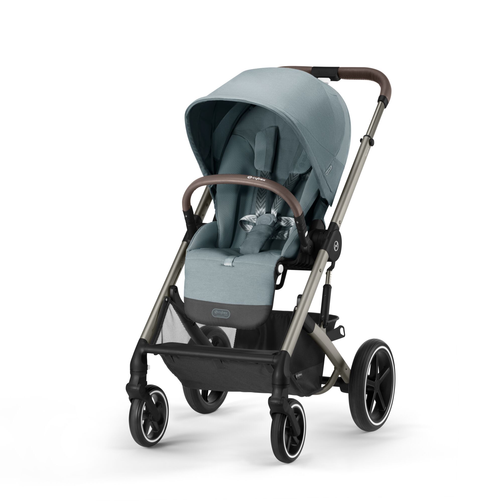 Коляска Cybex Balios S Lux Sky Blue с дождевиком - фото 1