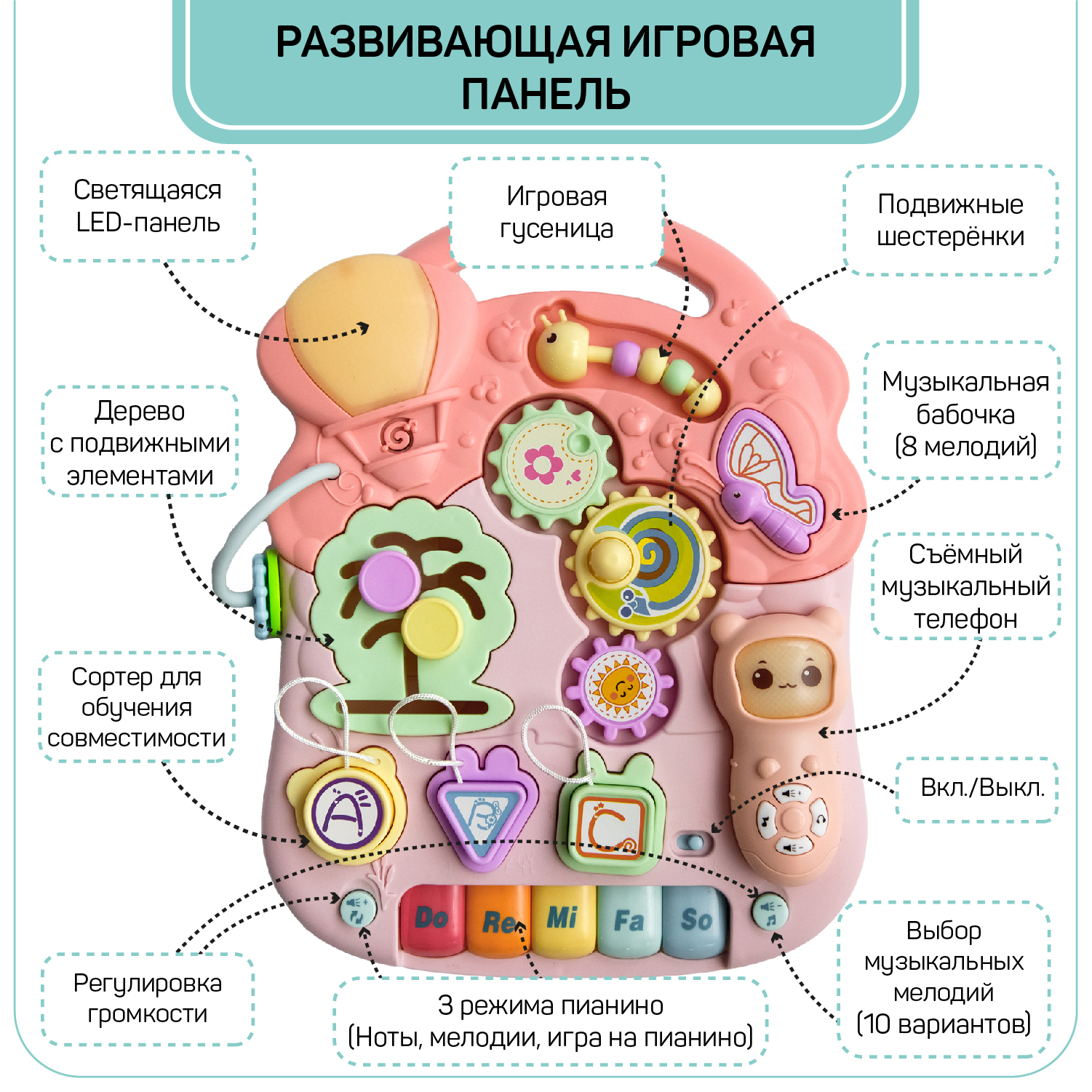 Каталка-ходун Amarobaby AMARO-24SW-RO - фото 6