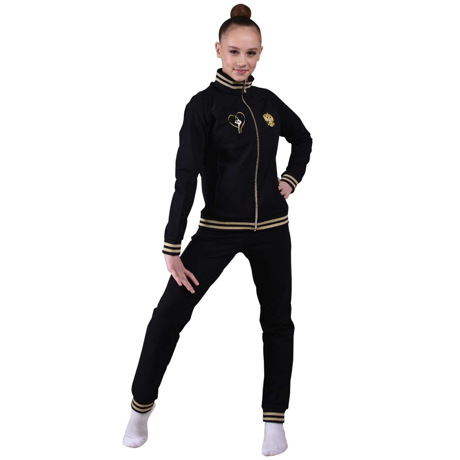 Спортивный костюм WILDWINS цвет черный страна производства Россия  WW-K036/черный купить по цене 6745 ₽ в интернет-магазине Детский мир