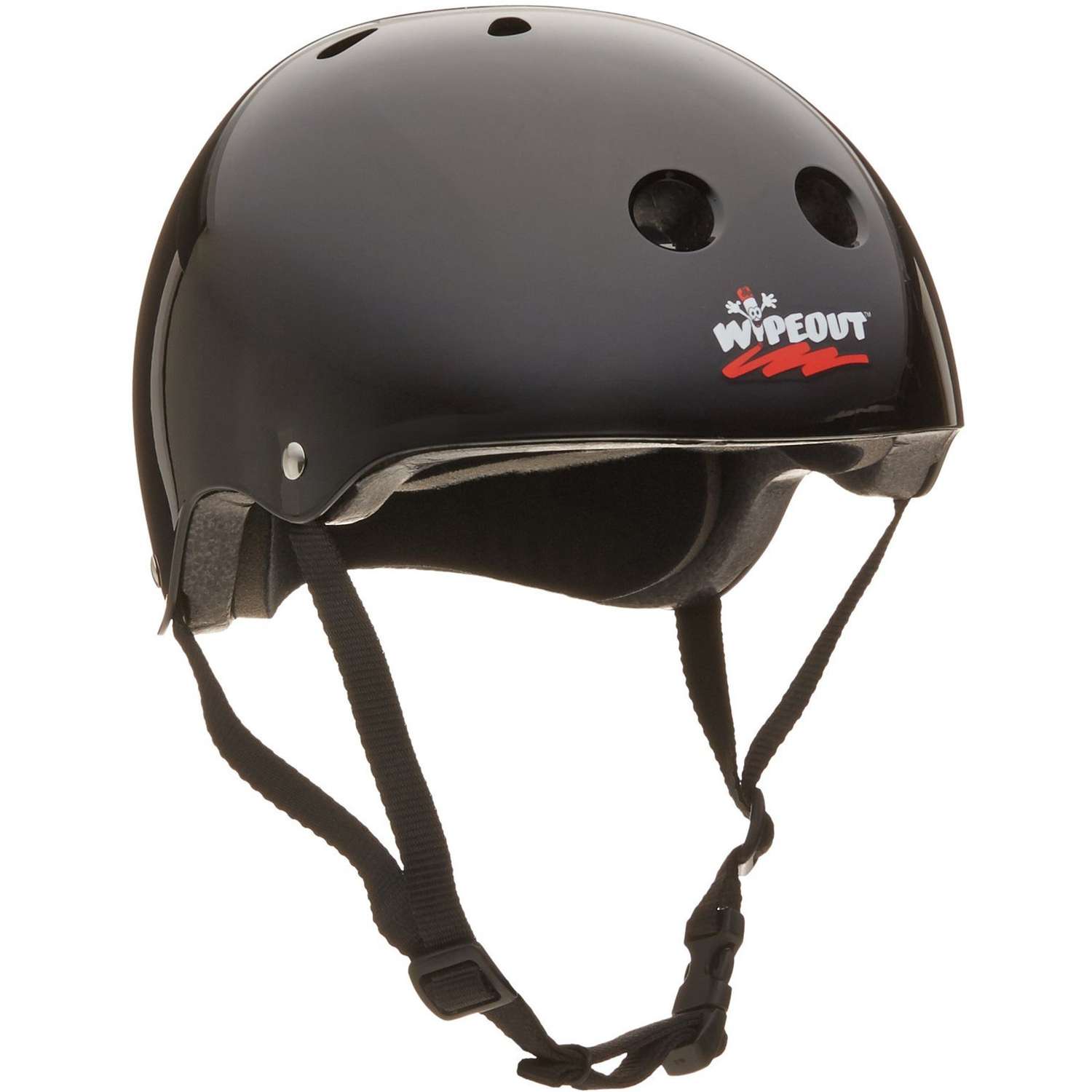 Шлем защитный спортивный WIPEOUT Black (чёрный) с фломастерами и трафаретами / размер M 5+ / обхват головы 49-52 см. - фото 1