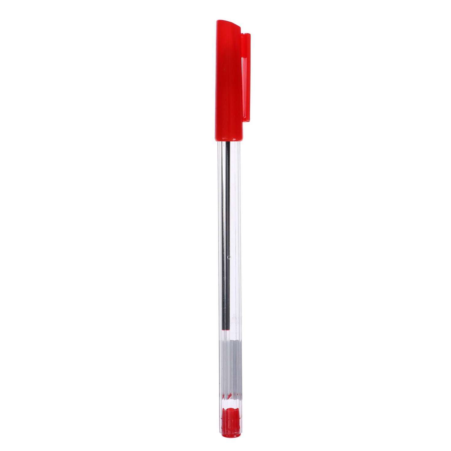 Ручка Calligrata 0.7 мм красный корпус прозрачный - фото 1