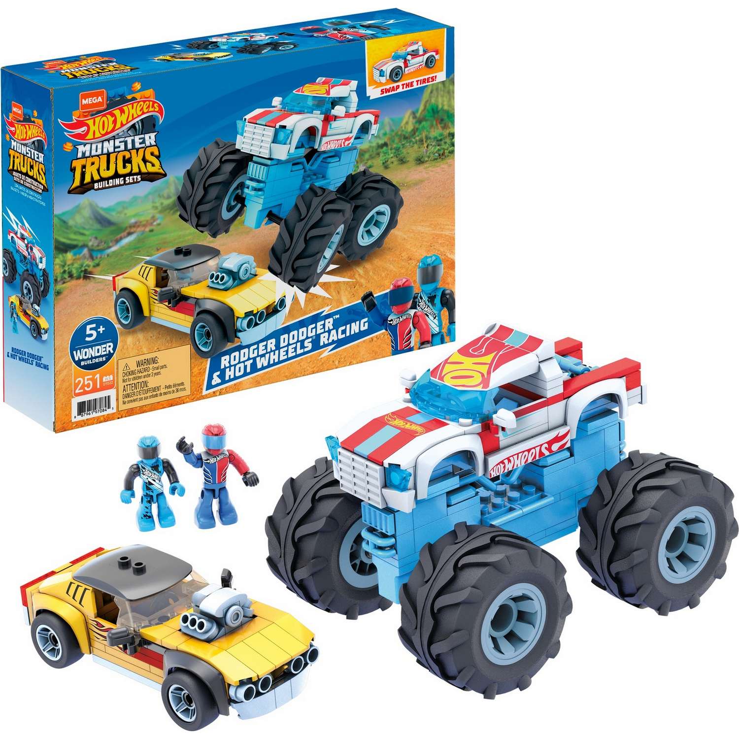 Конструктор Mega Construx Hot Wheels Роджер Доджер и Гонщик GYG22 - фото 5