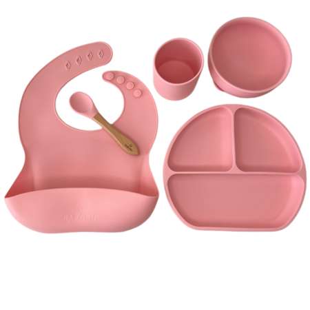 Набор силиконовой посуды KAZOKU Розовая