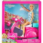 Кукла модельная Mattel Barbie Блондинка на скутере