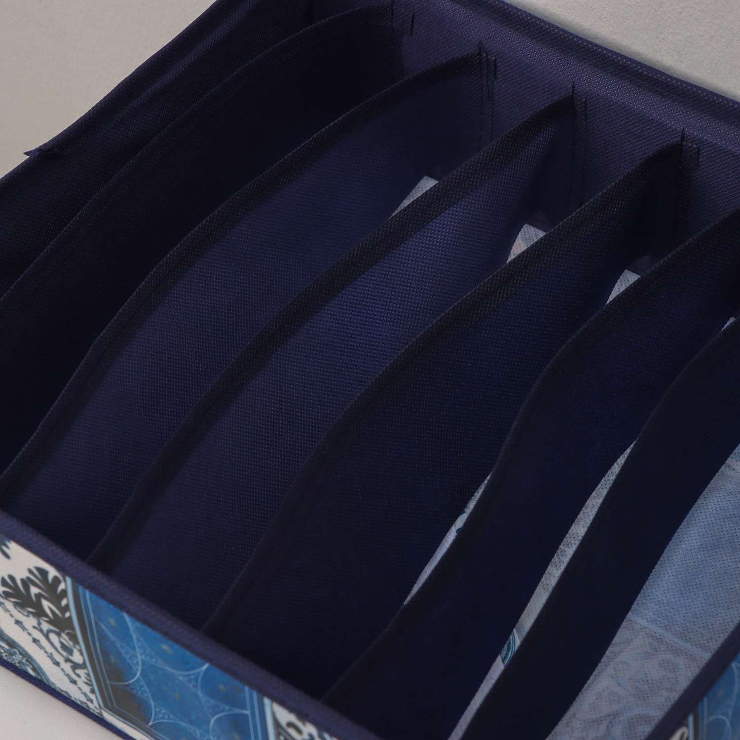 Органайзер Доляна для хранения белья «Мозаика» 7 отделений 34×305×10 см цвет синий - фото 3