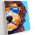 Картина по номерам Art on Canvas Красочная собака холст на подрамнике 40х50 см