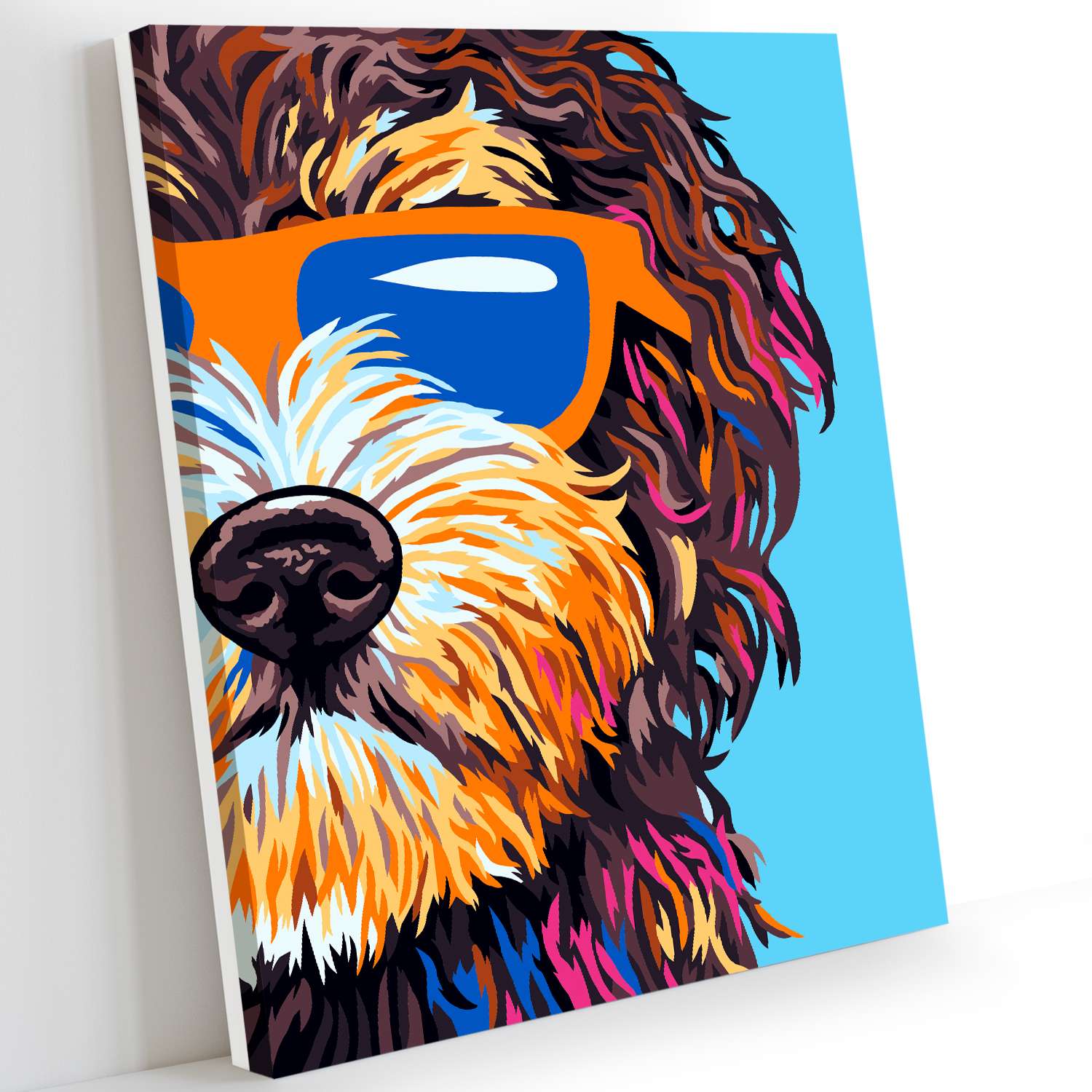 Картина по номерам Art on Canvas Красочная собака холст на подрамнике 40х50  см купить по цене 450 ₽ в интернет-магазине Детский мир