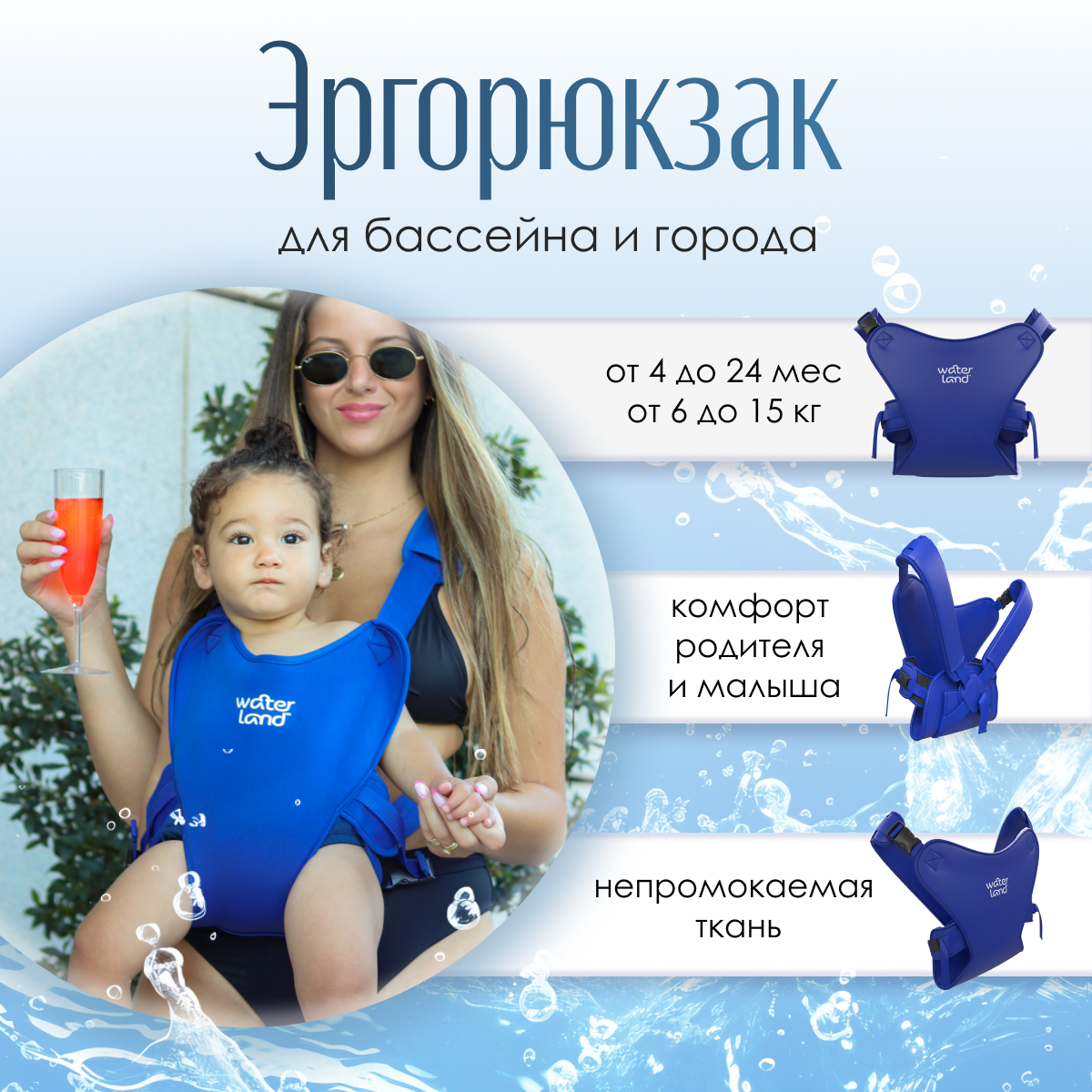 Рюкзак-переноска WaterLand Pacific Blue - фото 2