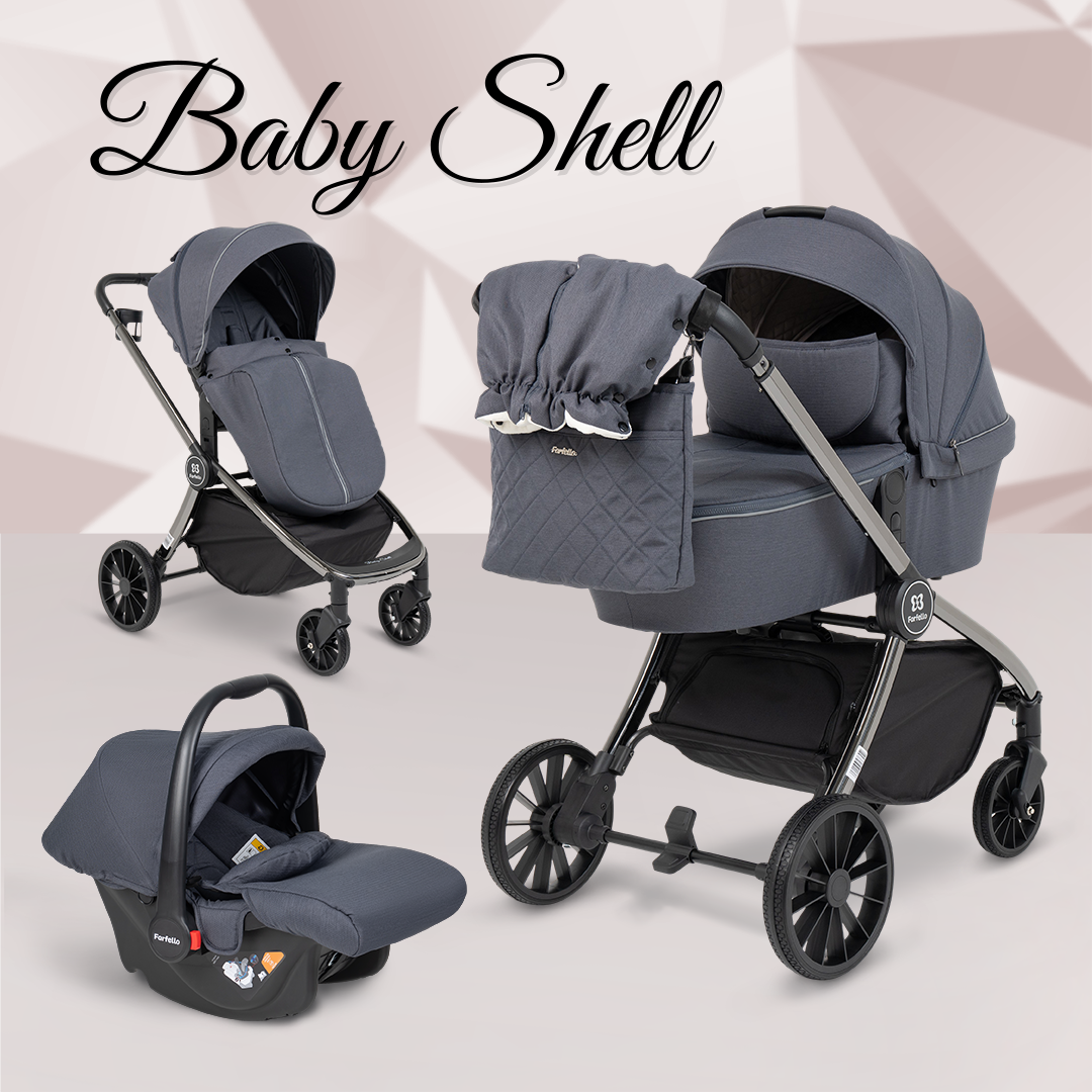 Коляска для новорожденных 3в1 Farfello Baby shell - фото 3