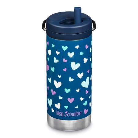 Термокружка Klean Kanteen TKWide Twist Cap 12oz 355 мл Navy Hearts