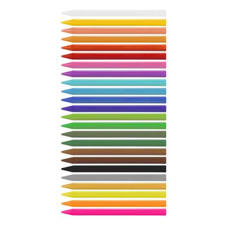 Набор цветных карандашей MILAN пластиковых 24 шт включая металлик и флуоресцентные трехгранный корпус