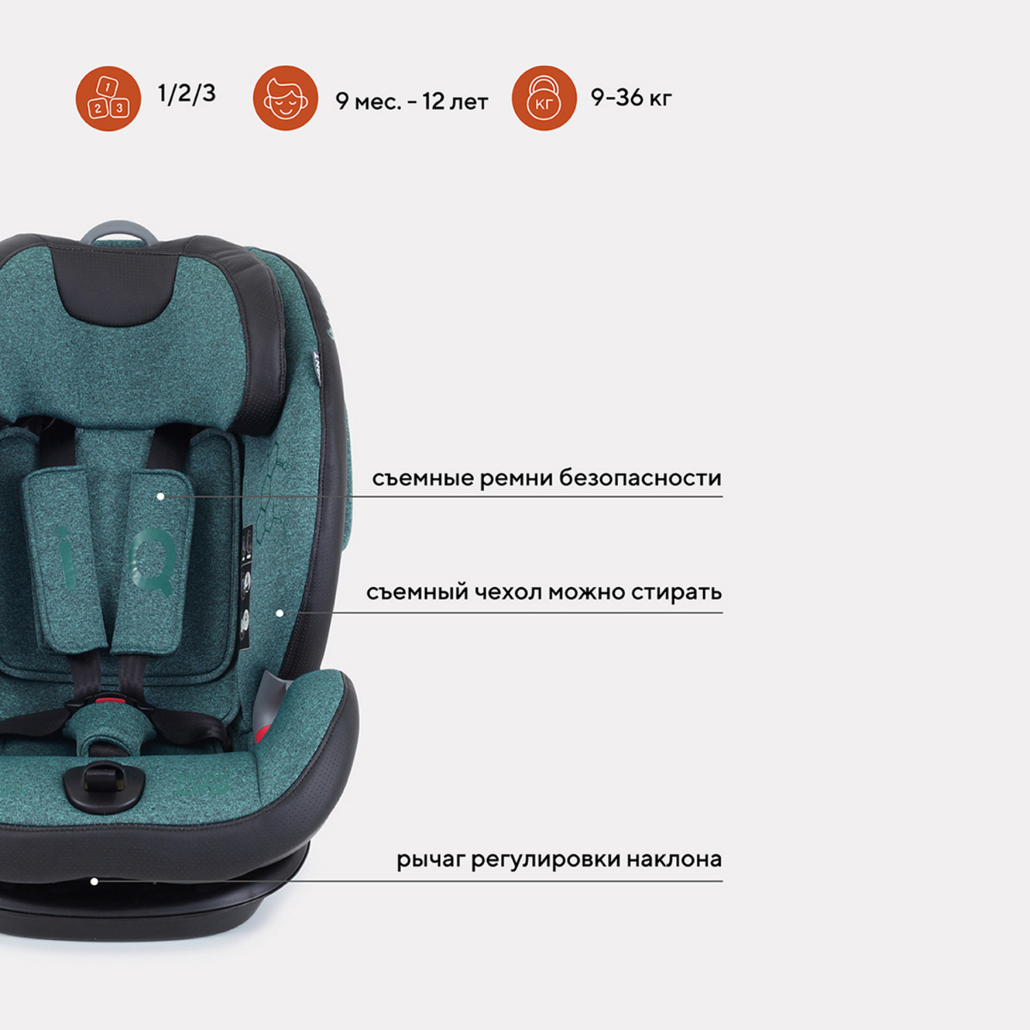 Автокресло Rant iQ isofix Malachite - фото 4