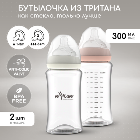 Бутылочка Miyoumi Anti-Colic 300 мл 2 шт.