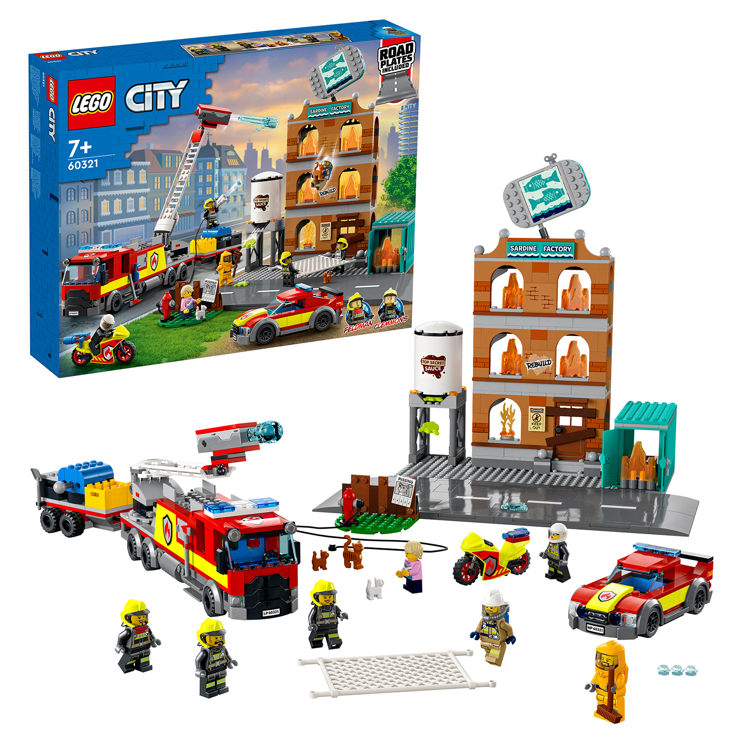 Конструктор LEGO City Fire Пожарная команда 60321 купить по цене 9399 ₽ в  интернет-магазине Детский мир