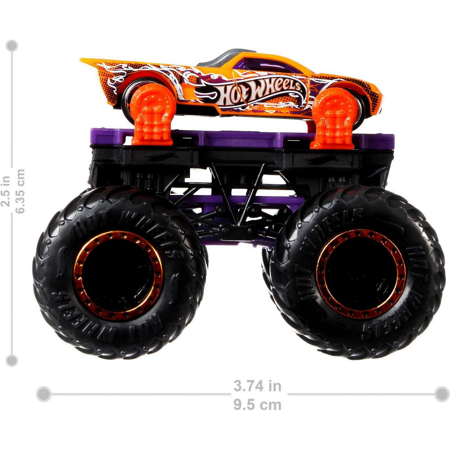 Набор Hot Wheels Monster Trucks Монстр-мейкер с 2машинками и шасси Фиолетовый GWW16 GWW13 - фото 8