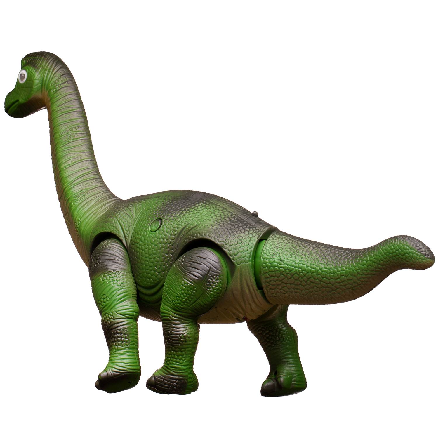 Динозавр на радиоуправлении Junfa Бронтозавр зеленый свет звук движение - фото 2