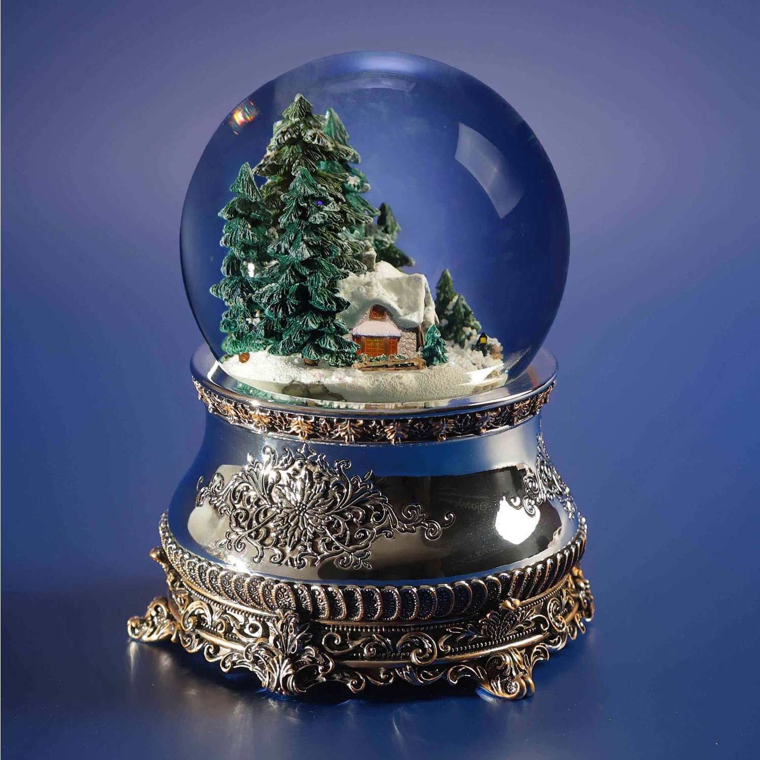 Стеклянный снежный шар Glassglobe Охотничий домик - фото 4