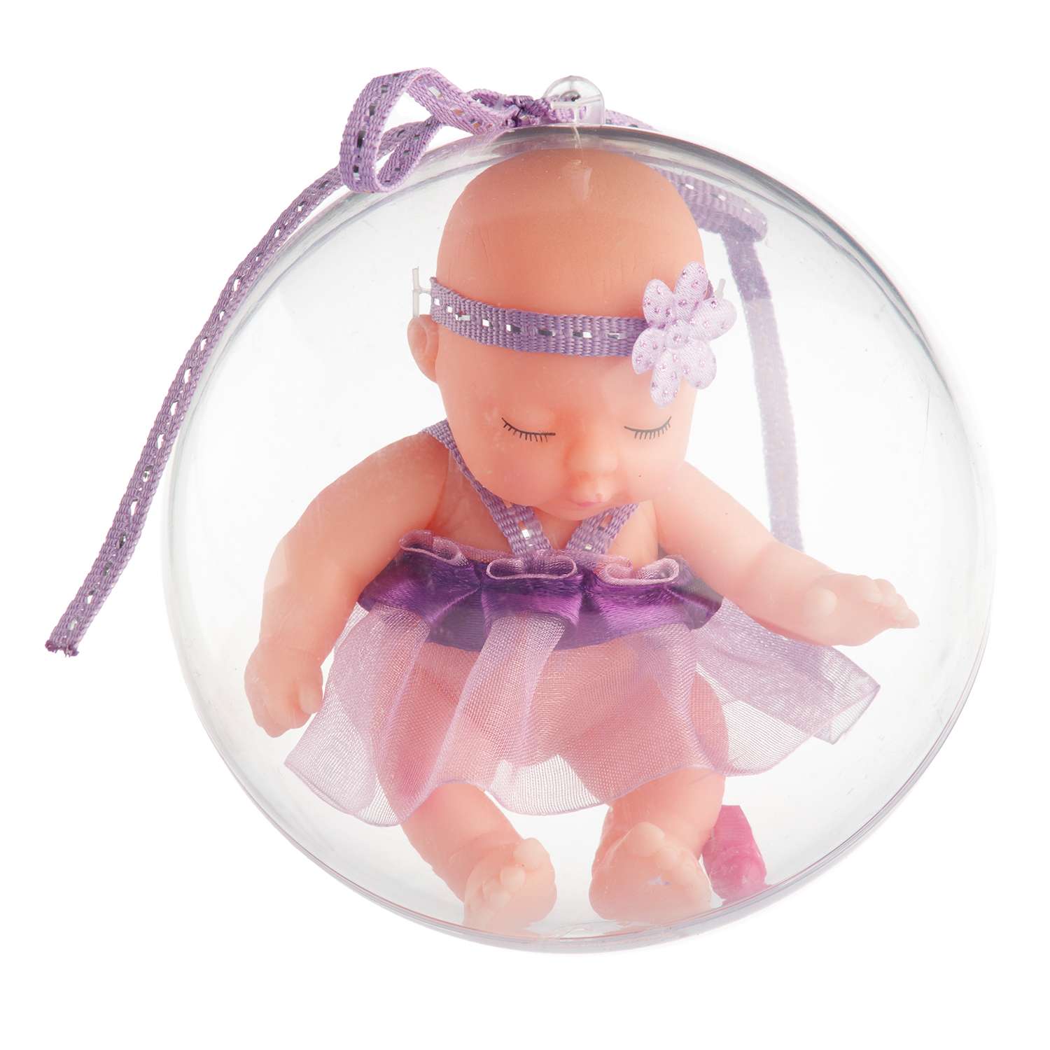 Кукла BABY STYLE Tutu Love в шаре фиолетовый в шелковом сарафане 8211/фиолетовый - фото 3