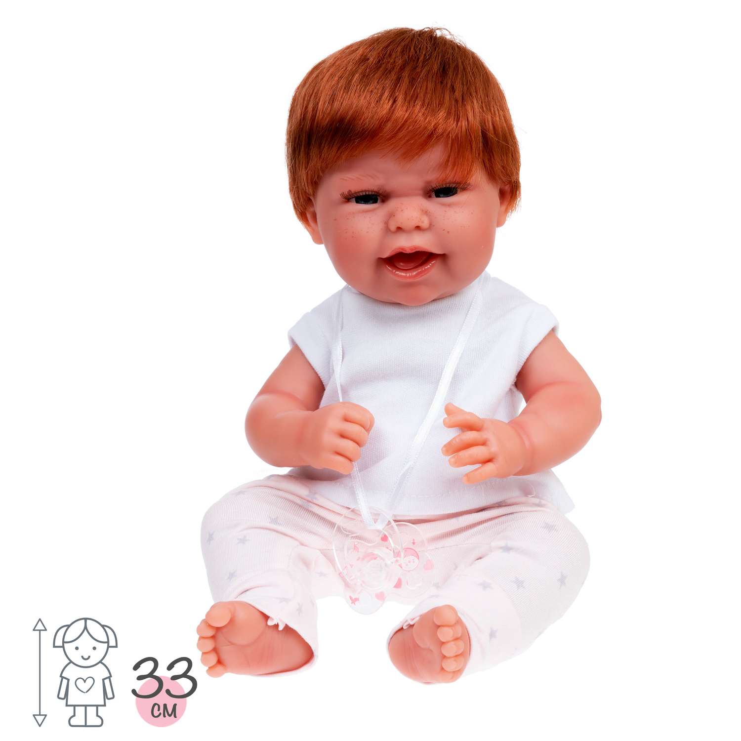 Кукла-пупс Antonio Juan Рамона в розовом 33 см виниловая 6044 - фото 8