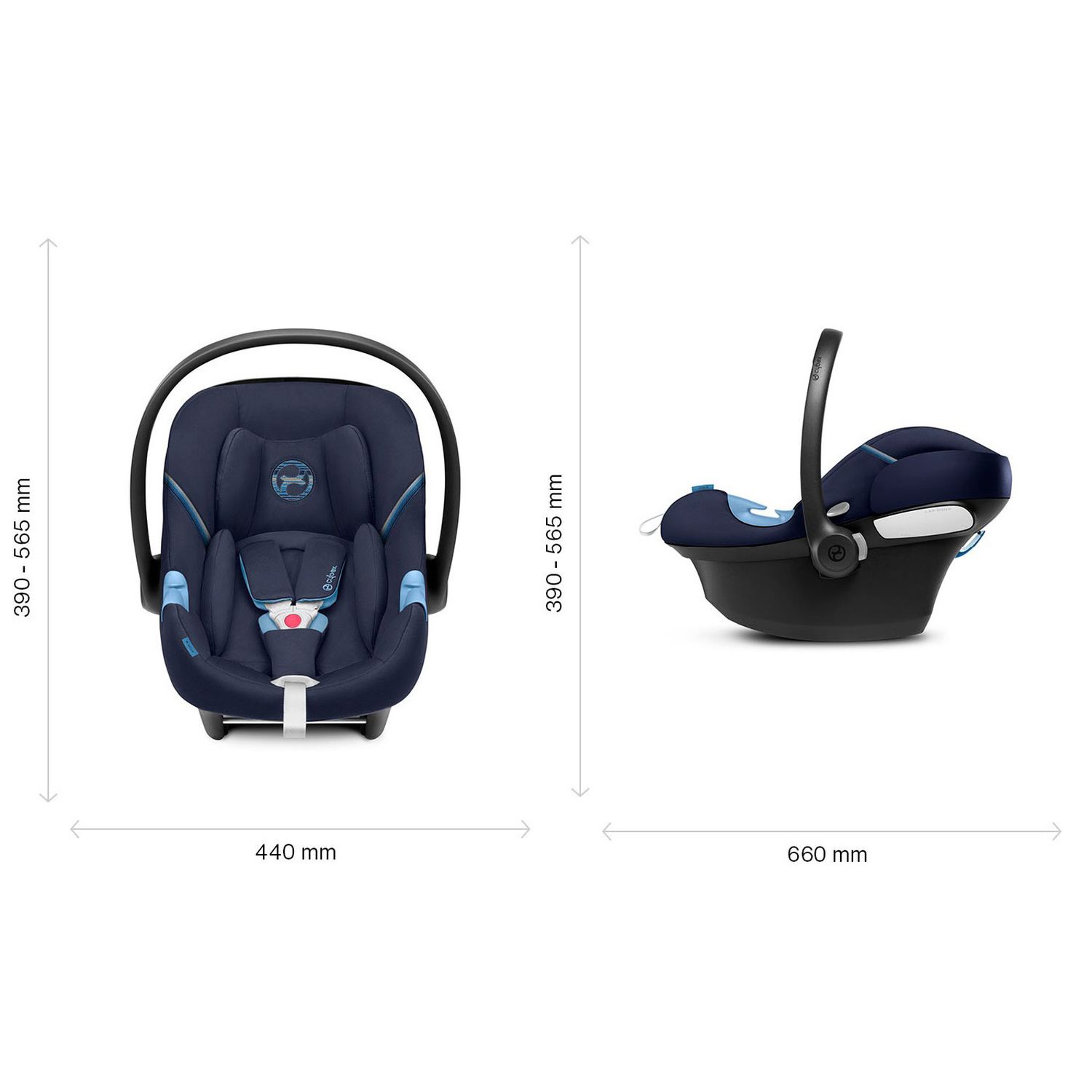 Автокресло Cybex Aton M i-Size Navy Blue - фото 9