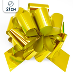 Бант для подарка Riota золотой 21 см 1 шт