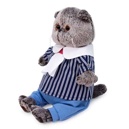 Мягкая игрушка BUDI BASA Кот Басик в морском костюме 30 см BB017