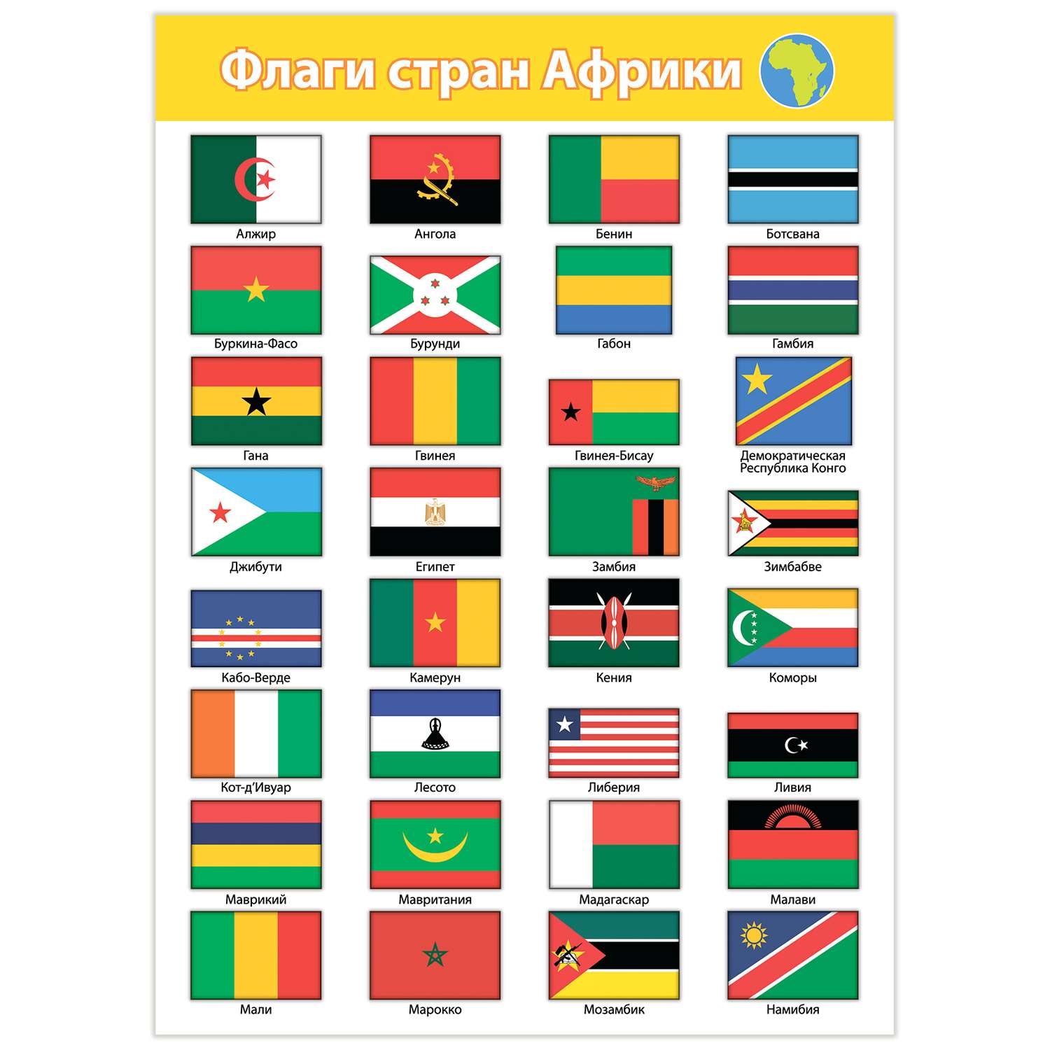 Комплект наглядных плакатов Дрофа-Медиа Флаги мира 4127 - фото 2