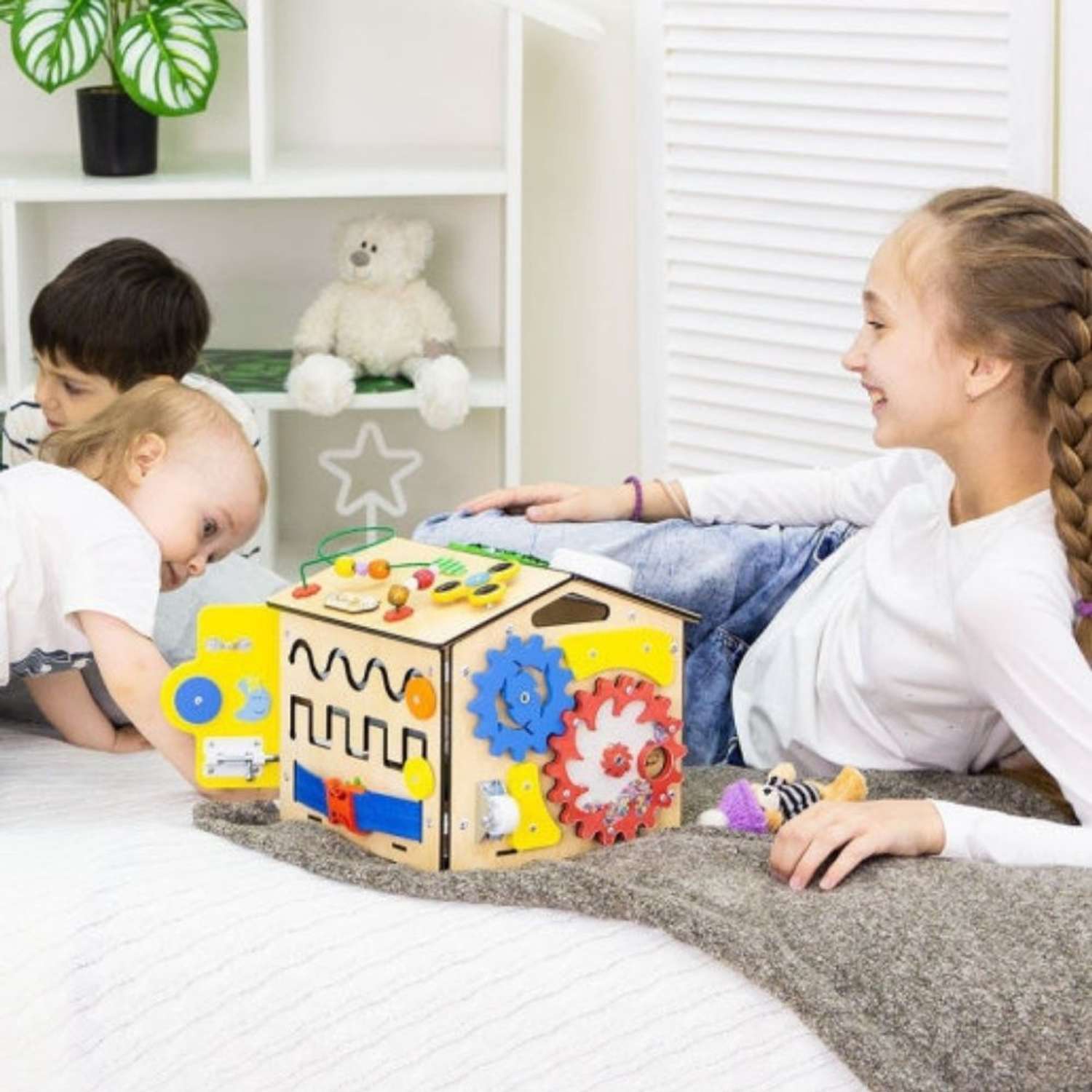 Бизиборд KimToys Домик со светом Малышок игрушка для девочек и мальчиков - фото 9