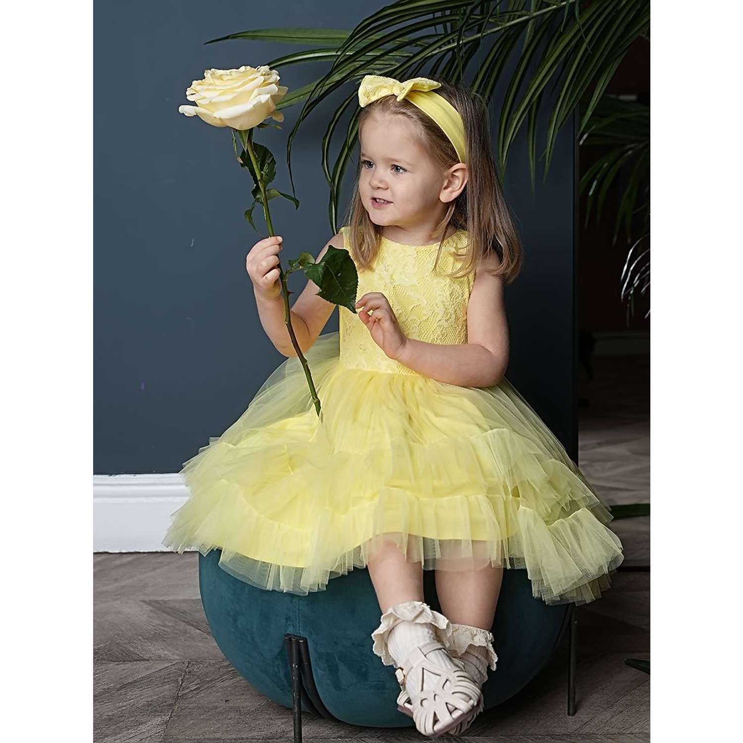 Платье Trendyco kids ТК617/светло-желтый - фото 6