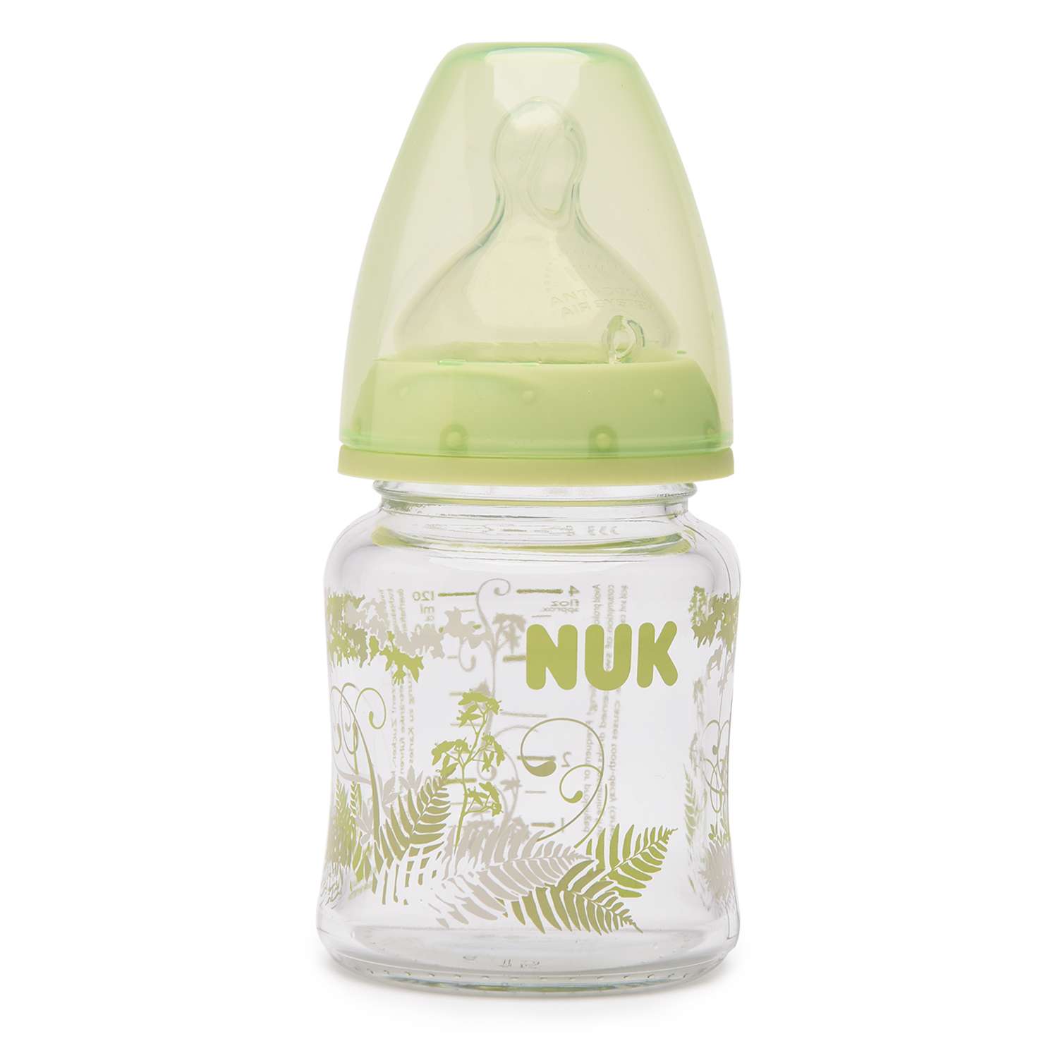 Бутылочка Nuk First Choice Plus 120 мл силиконовая соска для пищи М-1 в ассортименте - фото 1