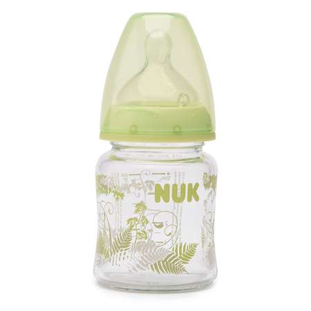 Бутылочка Nuk First Choice Plus 120 мл силиконовая соска для пищи М-1 в ассортименте