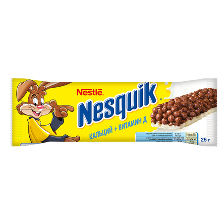Батончик шоколадный Nesquik с цельными злаками 25г