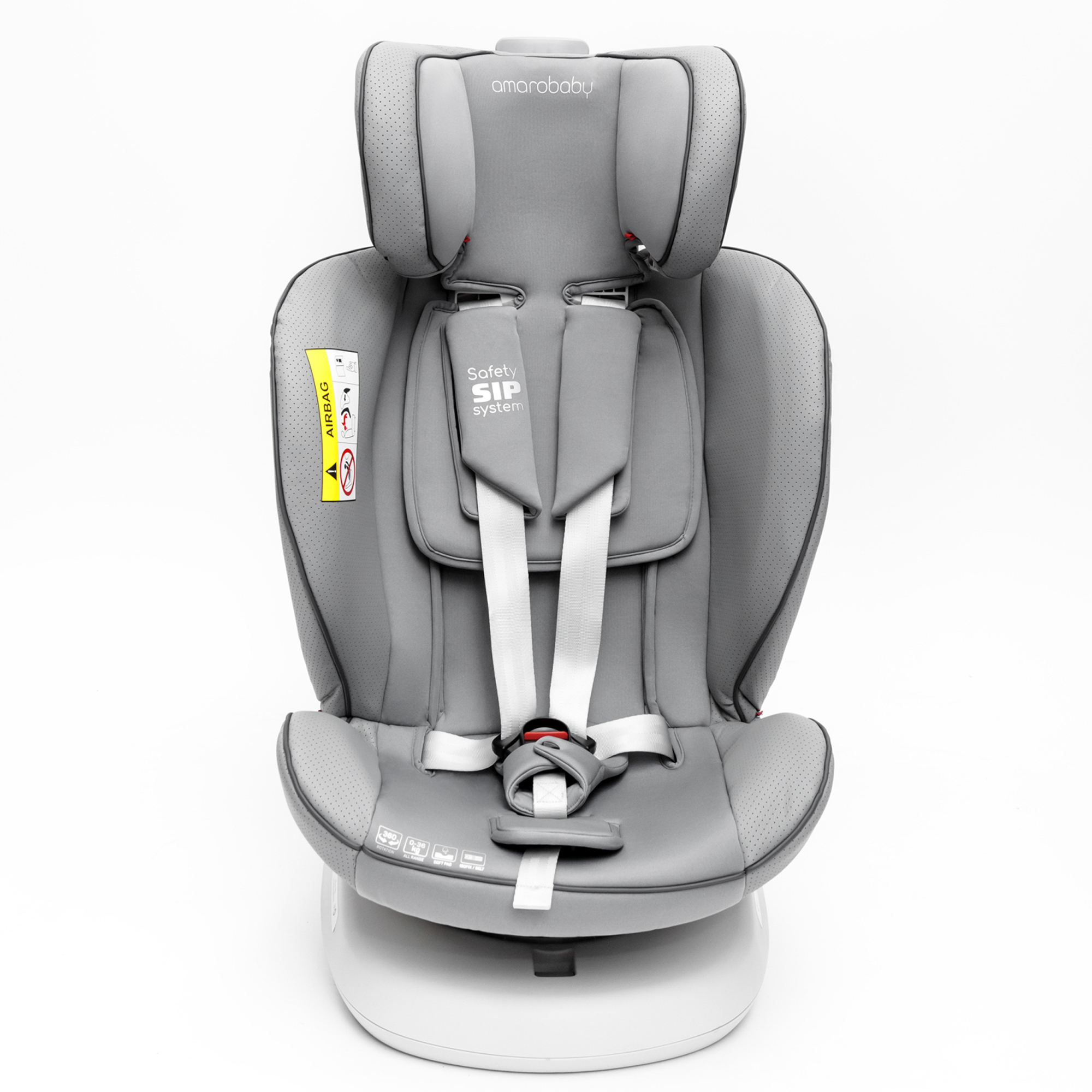 Автокресло детское Champion AmaroBaby Isofix класс D группа серый - фото 21