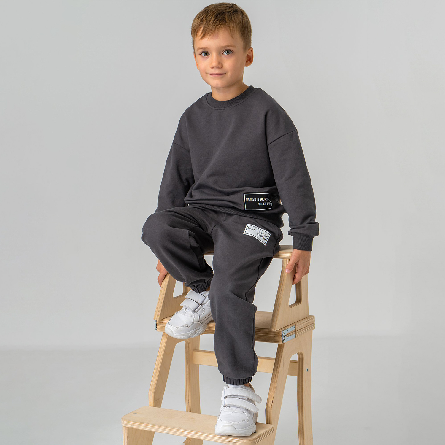 Костюм BONITO KIDS SS6058графитовый - фото 8