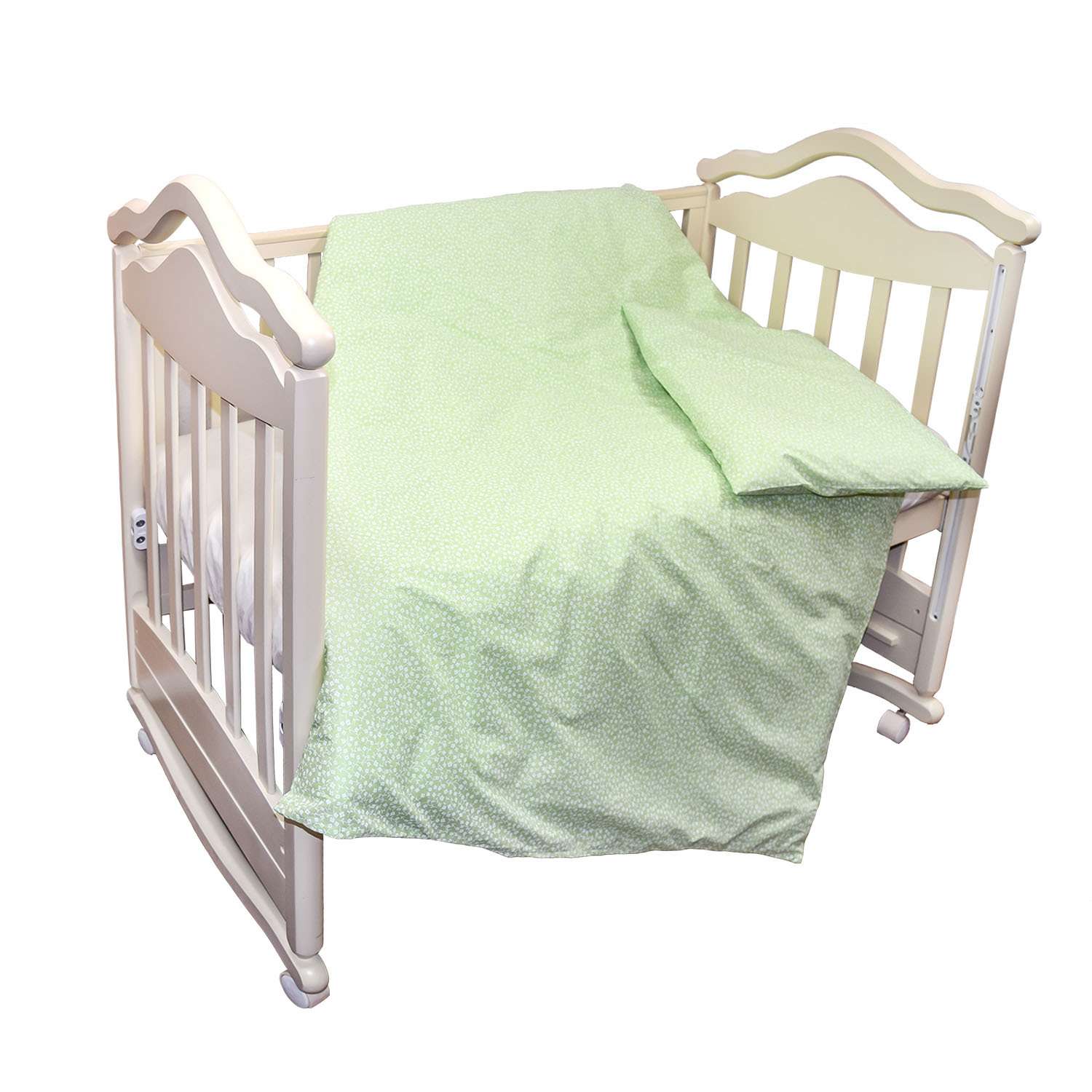 Комплект постельного белья L'Abeille Полянка 2предмета Зеленый 2904 - фото 1