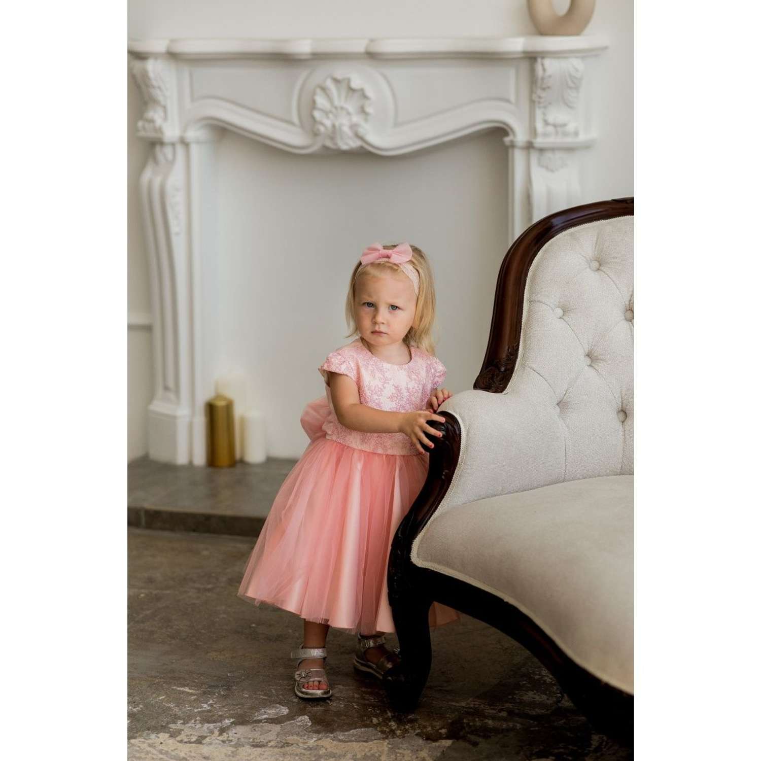 Платье Lila Style гипюр розовый - фото 2