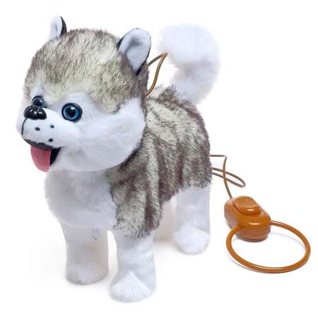 Интерактивная игрушка Sima-Land собака «Мой хаски» ходит лает поёт песенку виляет хвостиком