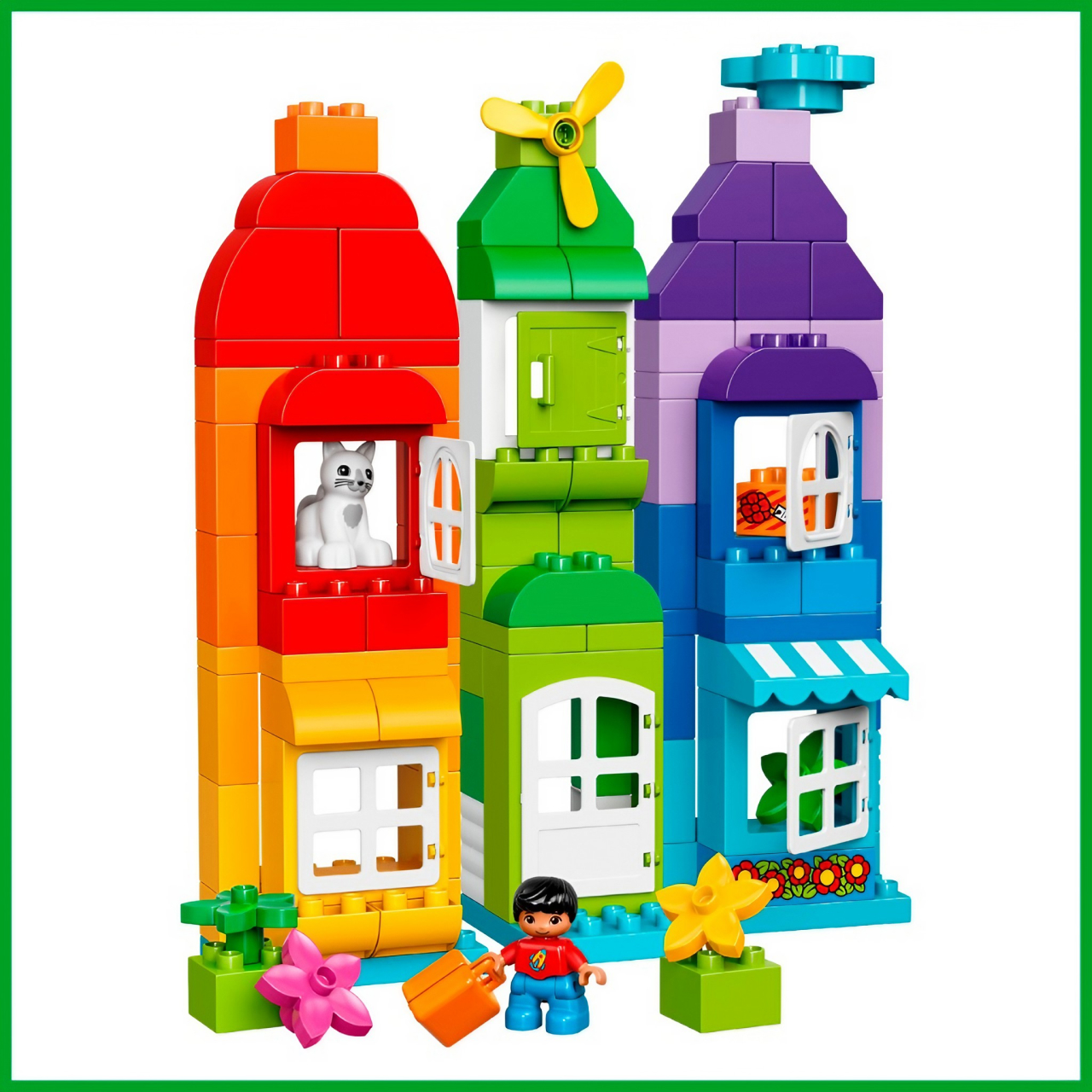 Игрушка LX Конструктор Duplo Мир животных и домов 166 деталей - фото 4