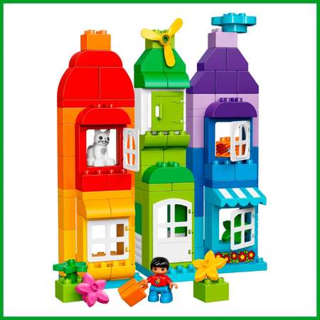 Игрушка LX Конструктор Duplo Мир животных и домов 166 деталей